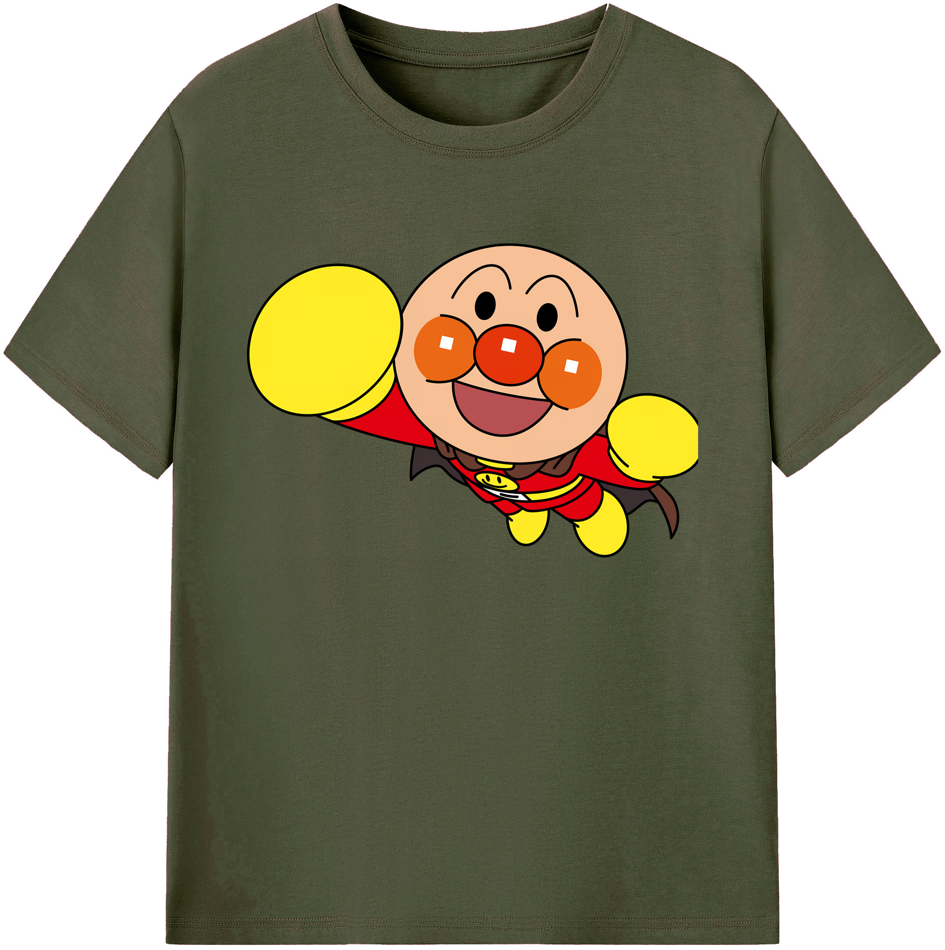 （画像用） アンパンマン Anpanman 綿100％ メンズ半袖Tシャツ｜肌触りやわらか＆通気性